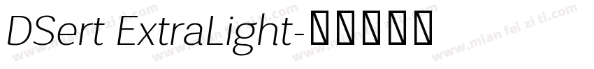 DSert ExtraLight字体转换